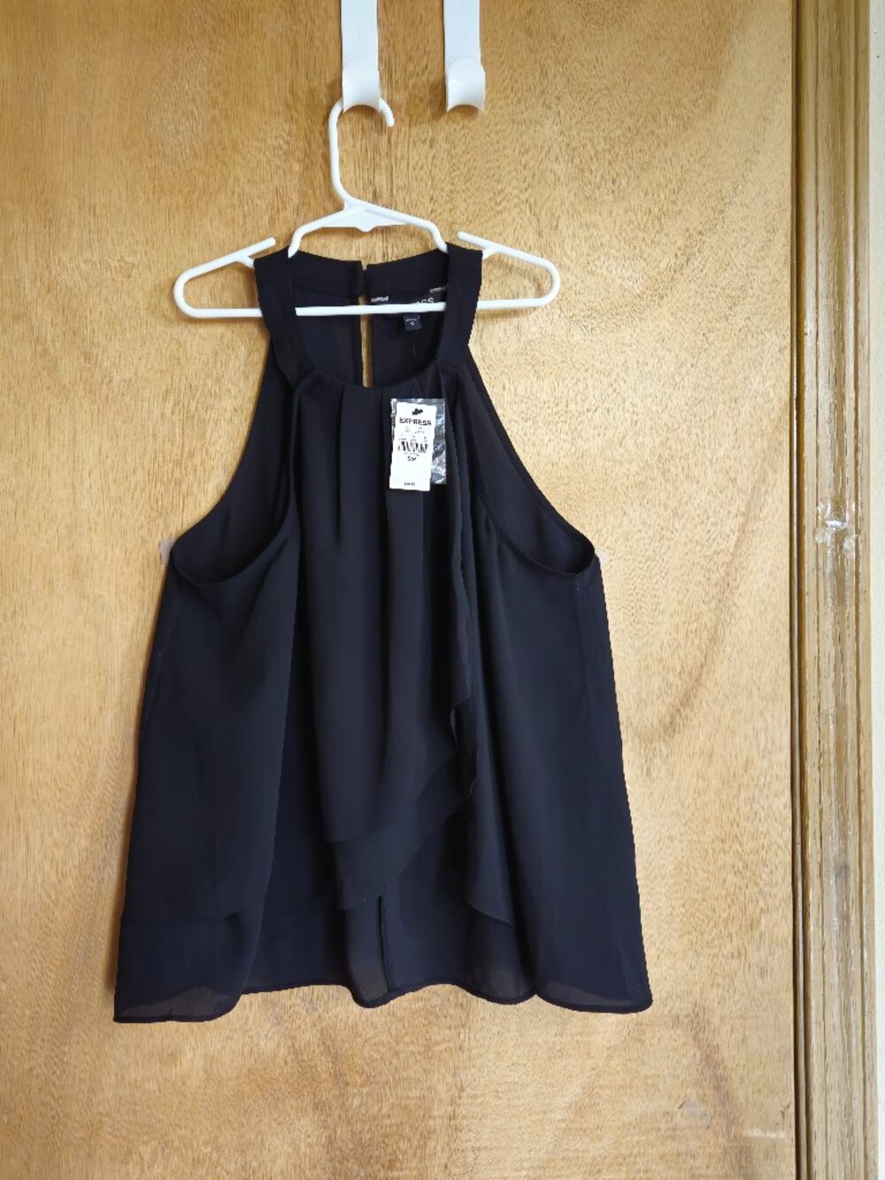 Express Blouse Top S/P Sheer Black Sleeveless